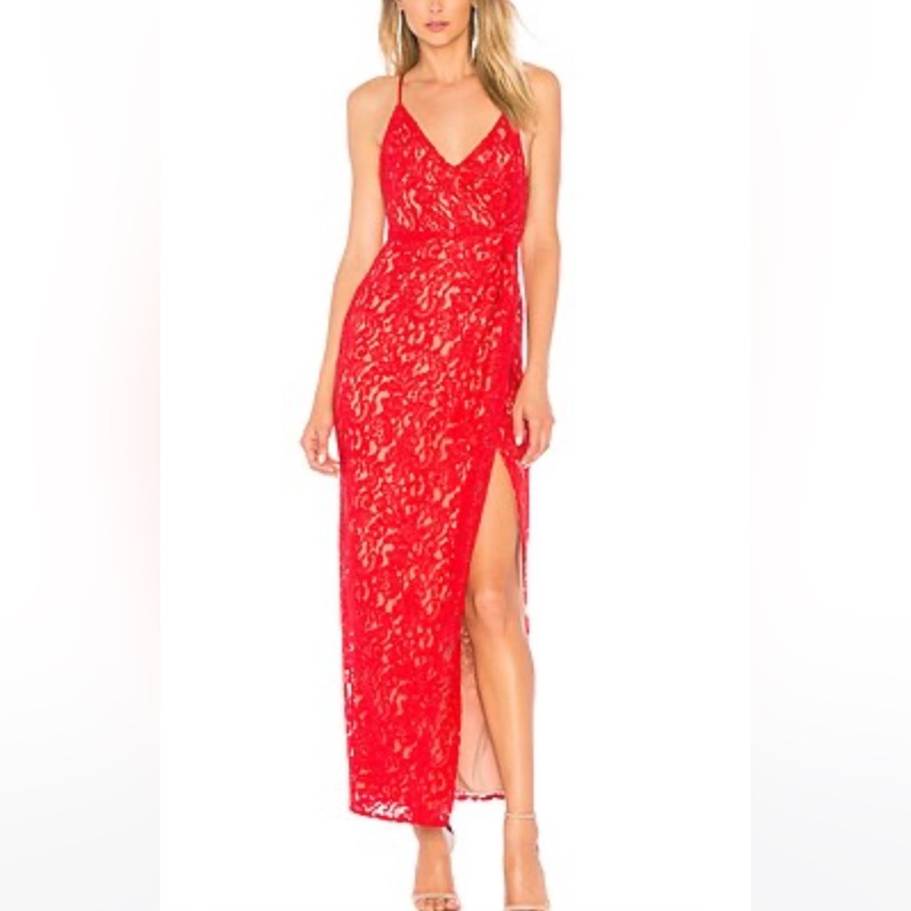 NBD georgia gown lade side slit backless gown NWT